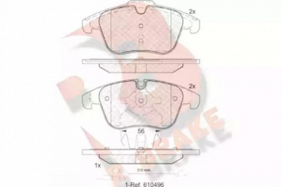 R BRAKE rb1886203 -  Комплект тормозных колодок, дисковый тормоз